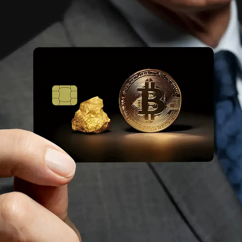 Credit Card Stickers, Bitcoin Pattern Credit Card