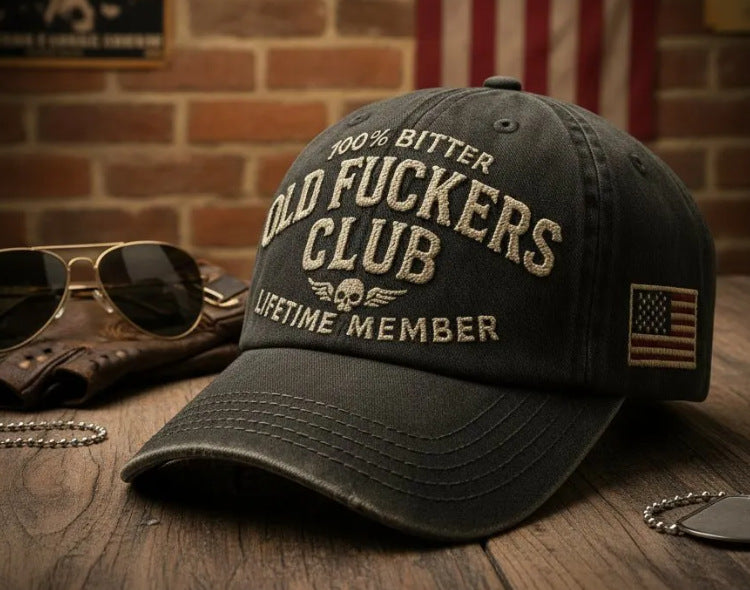Vintage Distressed "Old Club" Lifetime Member Cap