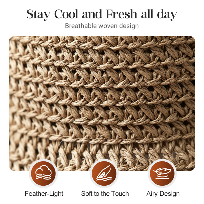 🔥 Hot Sale 50% OFF🔥Elegant Woven Straw Sun Hat with Bow