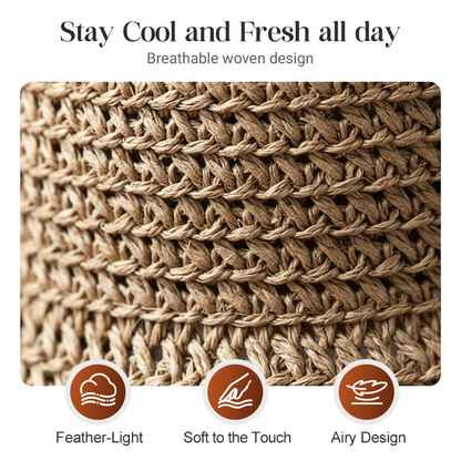 🔥 Hot Sale 50% OFF🔥Elegant Woven Straw Sun Hat with Bow