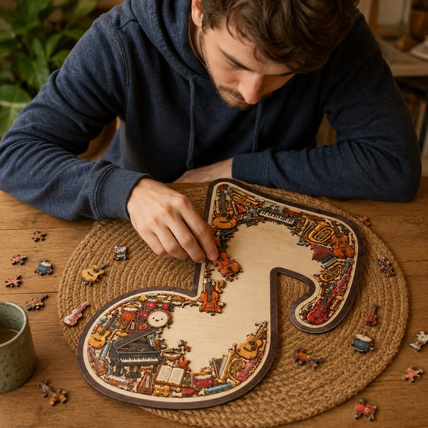 🔥Last Day 50% OFF 🎶Musical Note Instrument Jigsaw Puzzle Ornament