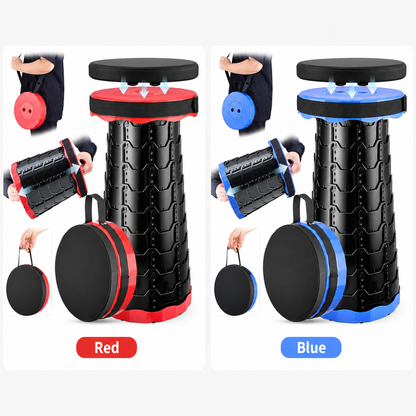 Upgraded Collapsible Stool with Cushion, Camping Stools for Outdoor Camping Travel Hiking Fishing