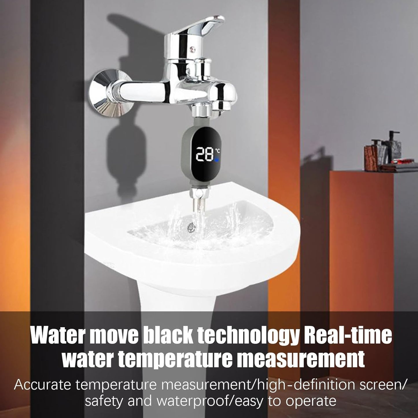 Shower thermometer🌡️No more guesswork – instant temperature!