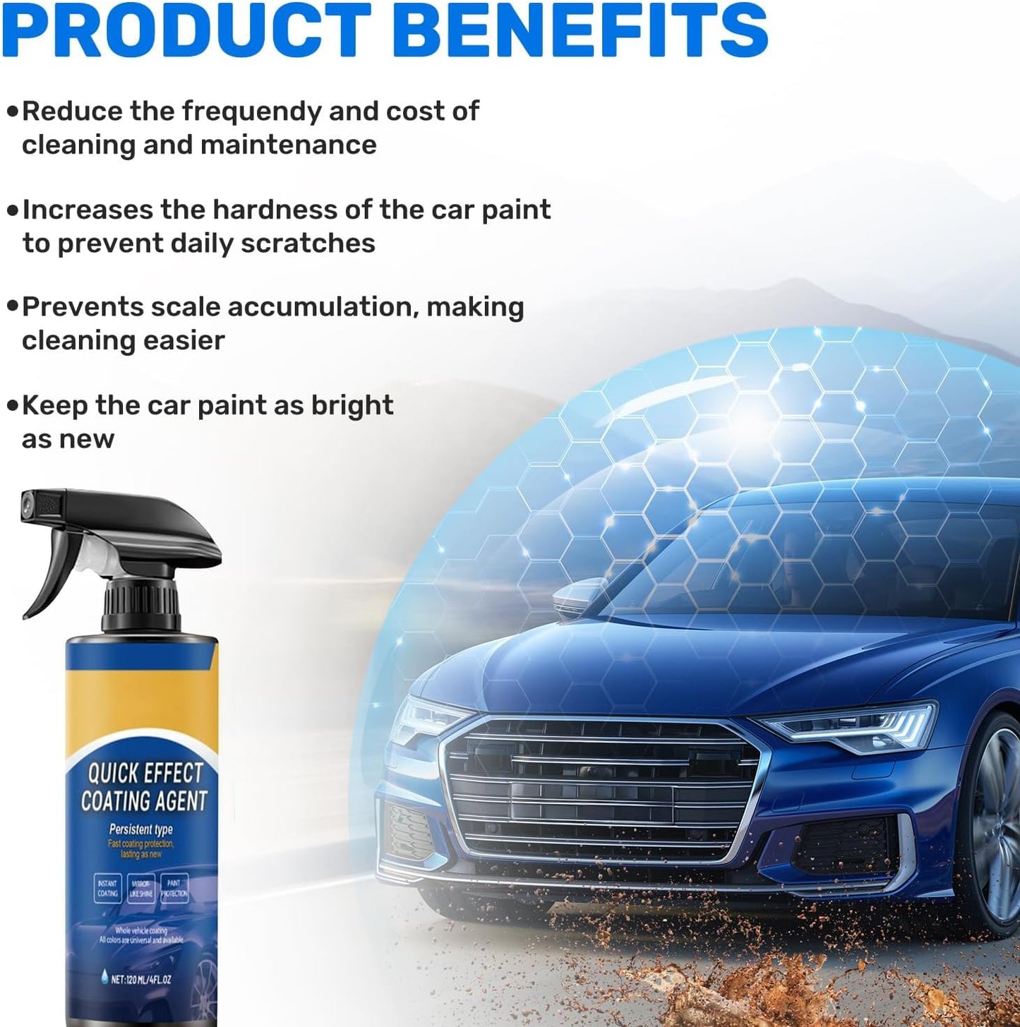 High Protection Quick Car Coating Spray for Shine & Protection
