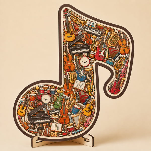 🔥Last Day 50% OFF 🎶Musical Note Instrument Jigsaw Puzzle Ornament