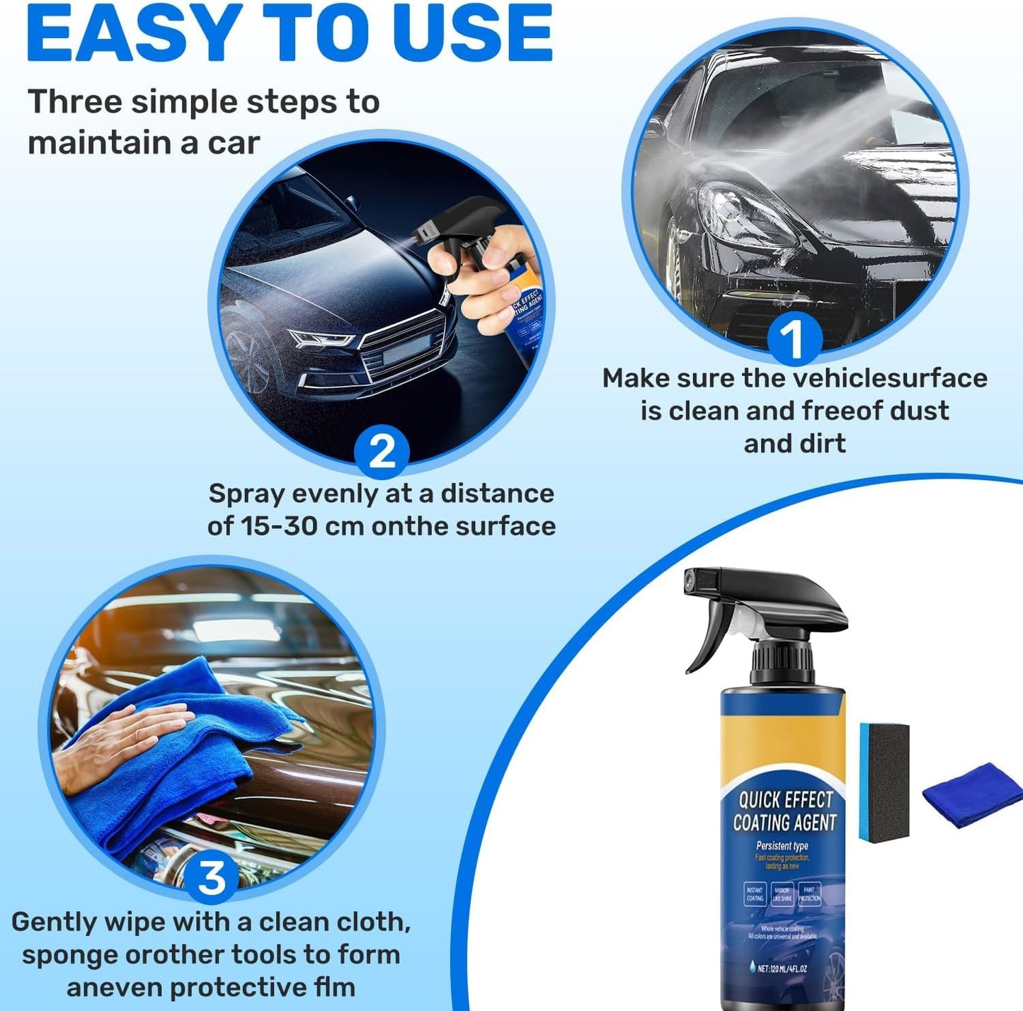 High Protection Quick Car Coating Spray for Shine & Protection