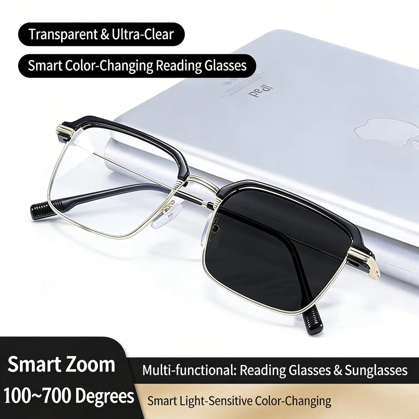 🔥Last Day Buy 1 Get 1 Free🎁High-Definition Eye Protection Blue Light Filter Intelligent Zoom Progressive Lenses Reading Glasses