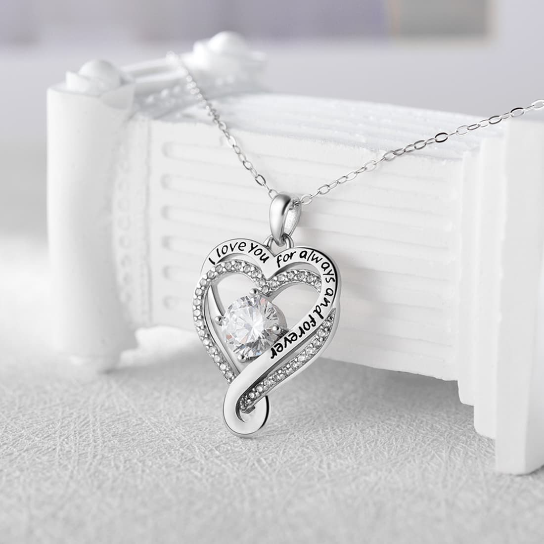 ODALIT-Engraved Heart Necklace for Wife