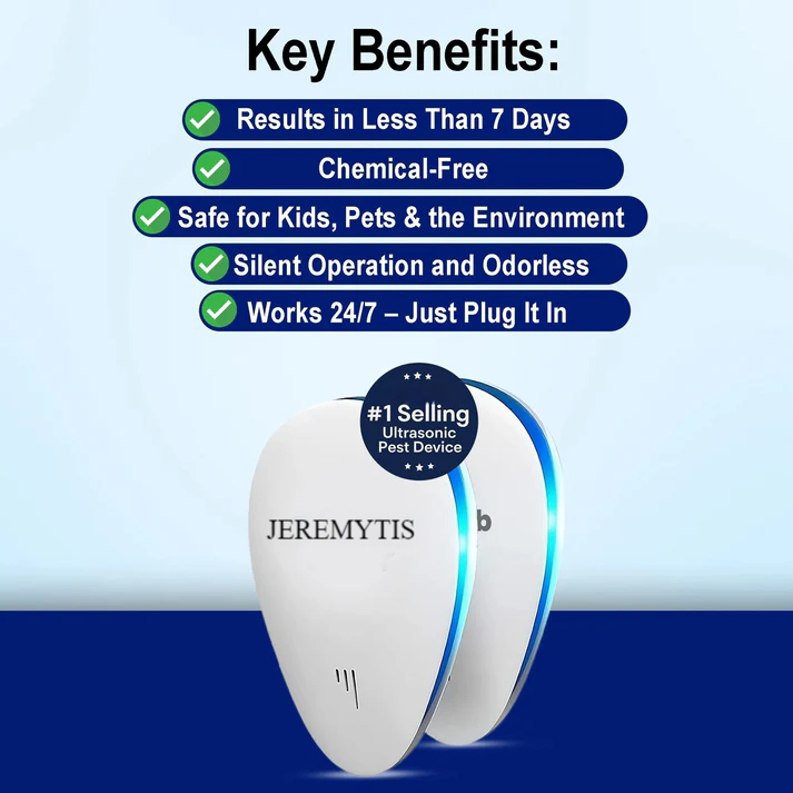 JEREMYTIS™ - Ultrasonic Pest Repeller