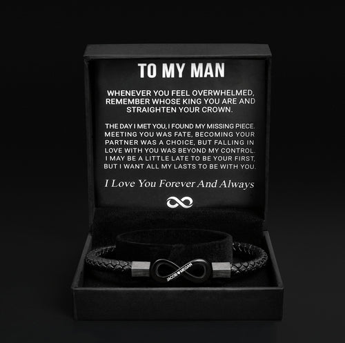 "To My Man" - Infinity Personalized Bracelet