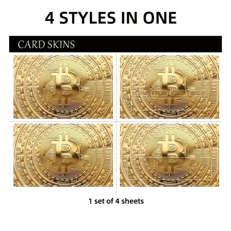 Credit Card Stickers, Bitcoin Pattern Credit Card