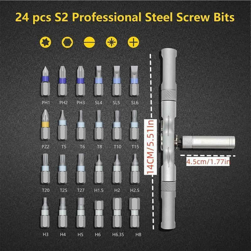 DIY Screwdriver 24 in 1, 2026 Upgrade Multi Bit Magnetic Screwdriver Set Multifunctional Toolbox