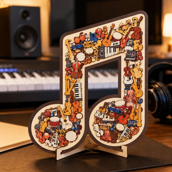 🔥Last Day 50% OFF 🎶Musical Note Instrument Jigsaw Puzzle Ornament