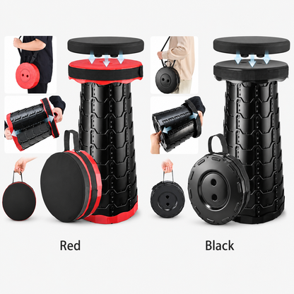 Upgraded Collapsible Stool with Cushion, Camping Stools for Outdoor Camping Travel Hiking Fishing