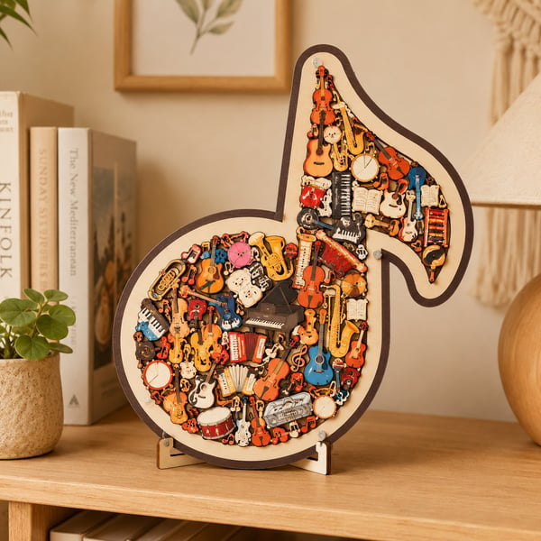 🔥Last Day 50% OFF 🎶Musical Note Instrument Jigsaw Puzzle Ornament