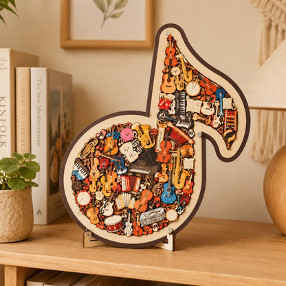 🔥Last Day 50% OFF 🎶Musical Note Instrument Jigsaw Puzzle Ornament